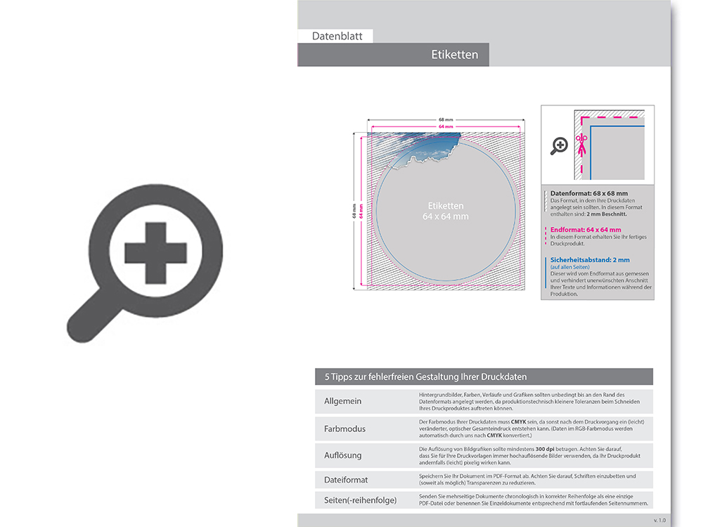 Product Bild nassleimetikett_rund_(6_4_cm_x_6_4_cm)__4_0-farbig_bedruckt__mit_hei__folienpr__gung